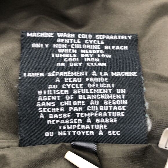 Cole Haan Womens Quilted Full Zip Parka Size Small Cocoa Two Waist Pulls Preppy - Picture 9 of 13